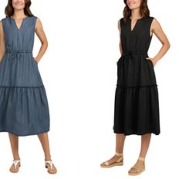 Lands' End Ladies' Tiered Midi Dress Size M (NWT) - Picture 4 of 4